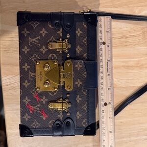 Trunk Bag with Gold Hardware clasp and magnetic closure